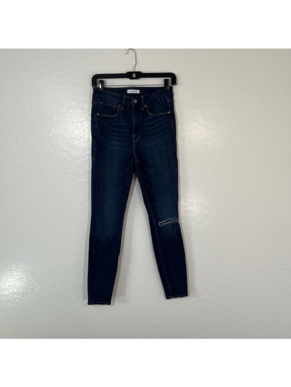 Good American Jeans Womens 2 26 Good Waist Skinny Stretch Denim Dark Wash